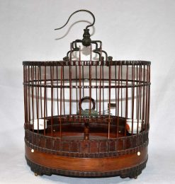 Arts D'Asie | Conservatoire Sakura Cage A Oiseaux En Bambou, Chine Epoque Qing