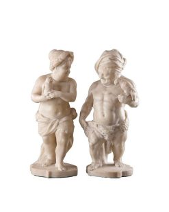 Collections | Finch and Co Paire De Nains Sculptes Napolitains, Italie Xviiie Siecle