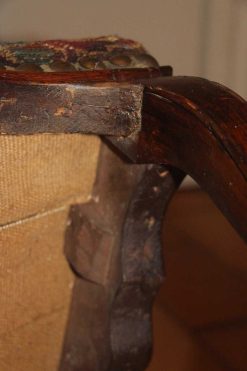 Regence | Didascalies Important Fauteuil A Dossier Plat, Epoque De La Regence, Xviiie