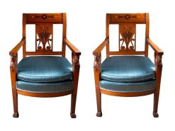 Directoire | Franck Baptiste Paris Paire De Fauteuils Par Jacob Freres, Paris Vers 1800