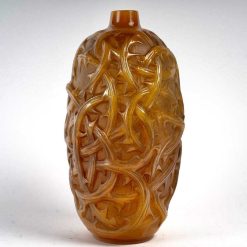 Art Nouveau | BG Arts 1921 Rene Lalique - Vase Ronces Butterscotch