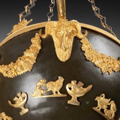 Empire | Laurent Chalvignac Lustre En Bronze Patine Et Dore Epoque Empire Circa 1800