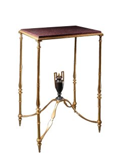 Restauration | Galerie Lamy Chabolle Table En Porphyre Et Bronze Dore