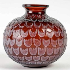 Nouveautes | BG Arts 1930 Rene Lalique - Vase Grenade Rouge