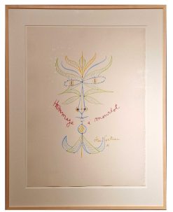 Gravures Anciennes | Castellino Fine Arts Hommage A Mourlot, Lithographie - Jean Cocteau (1889 1963)