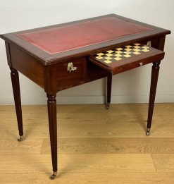 Louis Xvi | Sérignan Antiquités Petit Bureau De Boudoir A Evolution, De Jeux D'Epoque Louis Xvi Vers 1780