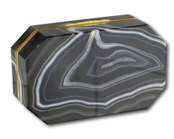 Objets De Vitrine | Matthew Holder Tabatiere En Agate Specimen Montee En Metal Dore Fin, Debut Du Xixe Siecle