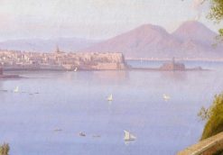 Louis-Philippe | Galerie de Frise La Baie De Naples Et Le Vesuve, Attribue A Carl-Wilhelm Gotzloff