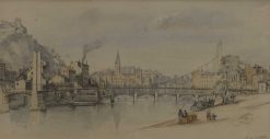 Napoleon Iii | Tomaselli Collection Alfred De Courville (?-1875) - Vue De Lyon, Les Quais De Saone A Saint-Georges