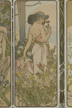 Gravures Anciennes | Galerie Tourbillon Les Fleurs - Alphonse Mucha (1860-1939)