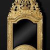 Miroirs, Trumeaux | Galerie Wanecq Miroir En Bois Sculpte Et Dore D'Epoque Louis Xiv