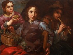 Nouveautes | Jan Muller Portrait De Trois Enfants - Bernhard Keil (1624-1687)