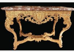 Regence | Frédéric Brossy Table A Gibier En Bois Dore D'Epoque Regence