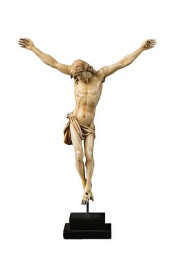 Xviie Siecle | Spectandum Christ Crucifie Tres Finement Sculpte En Ivoire, Ecole Flamande 17E Siecle