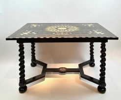 Nouveautes | Robin Kowalski Antiques Table De Milieu Du Xviiie Siecle En Bois Noirci Incruste D'Os