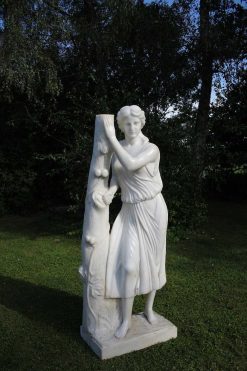 Materiaux & Architecture | Jean-Yves Buhard Importante Statue En Marbre De Carrare Representant Une Ramasseuse De Fruits