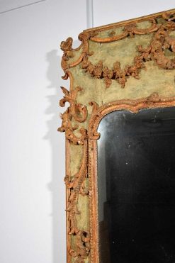 Miroirs, Trumeaux | Brozzetti Antichità Grand Miroir Baroque Italien Du Xviiie Siecle En Bois Et Pastiglia Laque