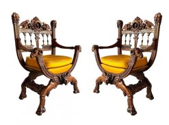 Napoleon Iii | Jean-François Regis Deux Fauteuils Neo-Gothique