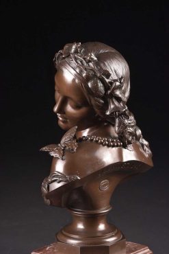 Nouveautes | Mora Antiques Jan Jozef Jacquet (1822-1898) - Buste De Jeune Femme, 1857