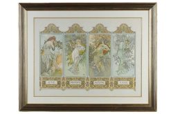 Gravures Anciennes | Galerie Tourbillon Les Saisons - Alphonse Mucha (1860-1939)