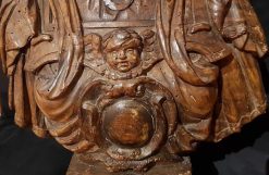 Art Sacre, Objets Religieux | Guillemette Vernay Chantrel Buste Reliquaire D'Une Femme En Noyer Sculpte, Italie Fin Xvie, Debut Xviie Siecle