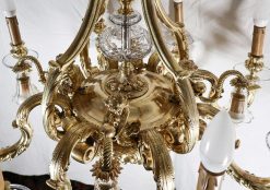 Napoleon Iii | Galerie Lauretta Lustre En Bronze Dore Avec Putti Epoque Napoleon Iii