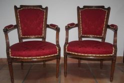 Louis Xvi | Didascalies Paire De Fauteuils A Chapeau De Gendarme, Epoque Louis Xvi