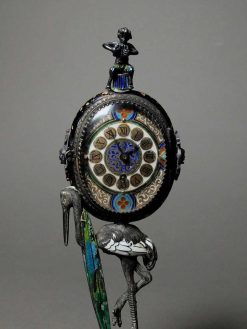 Napoleon Iii | Antiquités Olivier Alberteau Pendulette En Argent Emaille - Vienne, Xixeme Siecle