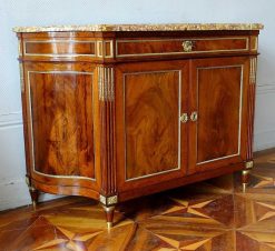 Directoire | GSLR Antiques Buffet Directoire En Acajou Et Marbre Brocatelle D'Espagne